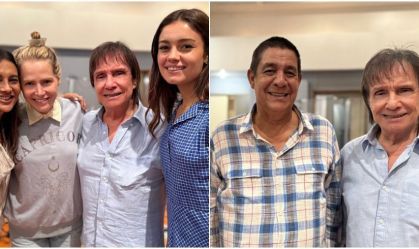 Roberto Carlos grava especial de fim de ano da Globo com famosos; veja fotos