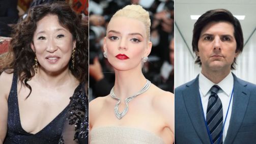Montagem com Sandra Oh, Anya Taylor-Joy e Adam Scott