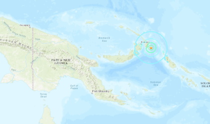 Terremoto de magnitude 6,7 atinge costa de Papua-Nova Guiné
