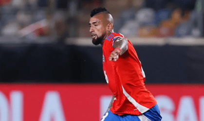 Vidal em partida da Seleção do Chile