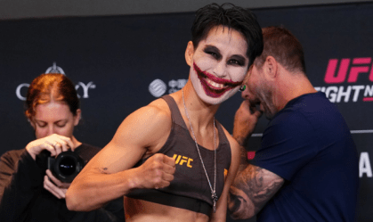 UFC Macau: Lutadora pinta rosto de Coringa em pesagem