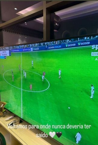 Santos bateu o Vila Nova por 3 a 0 • Reprodução: Instagram Stories