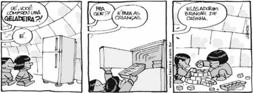 Tirinha de Laerte no Enem 2024 • Reprodução