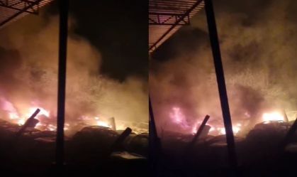 Incêndio em pátio do Detran no sul de Minas Gerais
