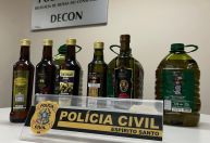 Polícia apreende mais de oito mil litros de azeite suspeito de adulteração no ES