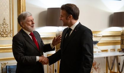 Celso Amorim se encontra com Emmanuel Macron em Paris