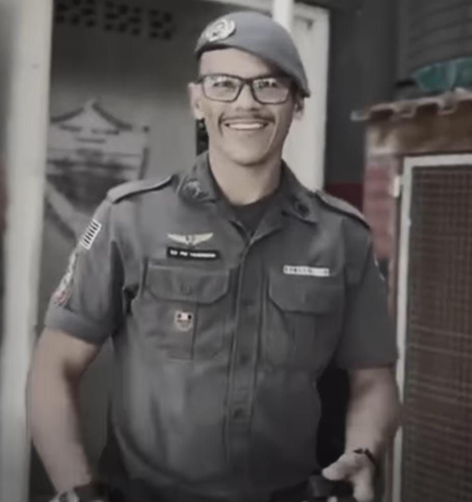O soldado Henry Harrison • Reprodução
