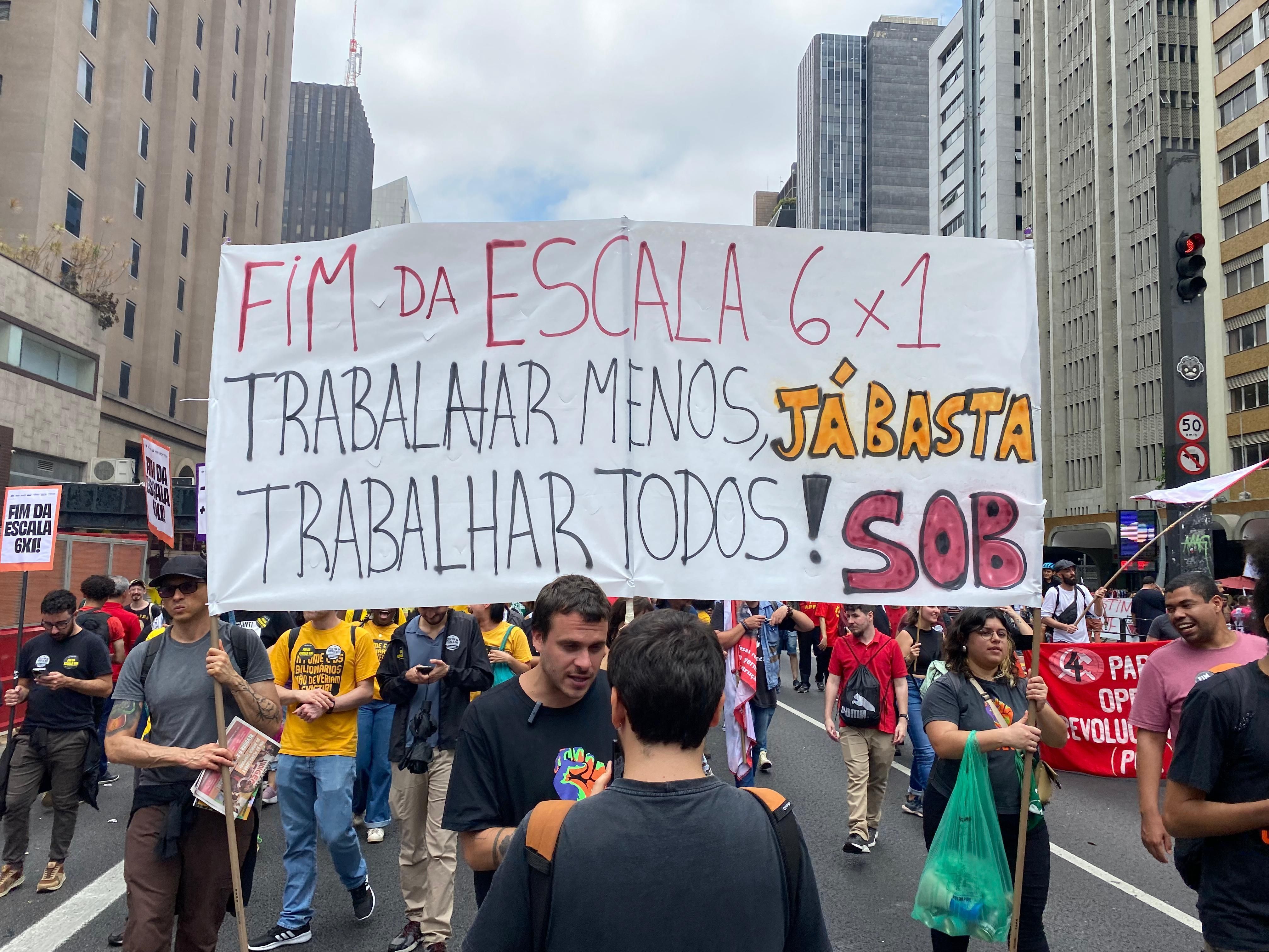 Ato na Avenida Paulista contra a escala 6x1
