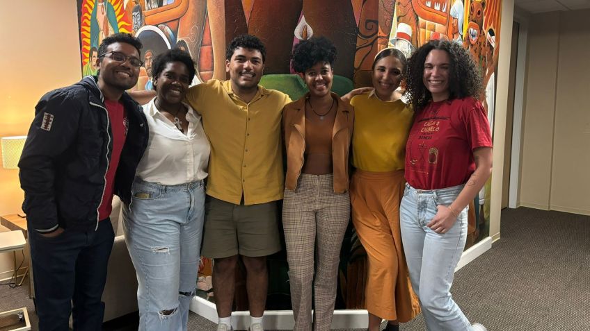 Alunos do coletivo negro, formado por brasileiros, em Stanford • Arquivo Pessoal