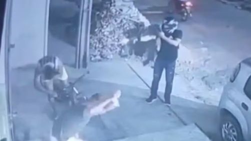 Momento em que o homem filma a ação criminosa no Ceará