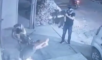 Momento em que o homem filma a ação criminosa no Ceará
