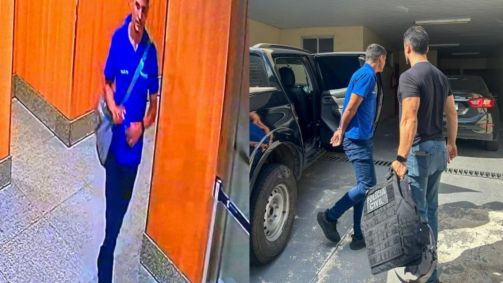 Ação do suspeito foi flagrada por câmeras de segurança