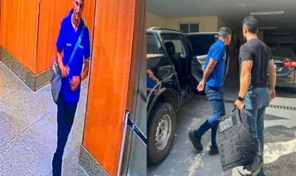 Ação do suspeito foi flagrada por câmeras de segurança