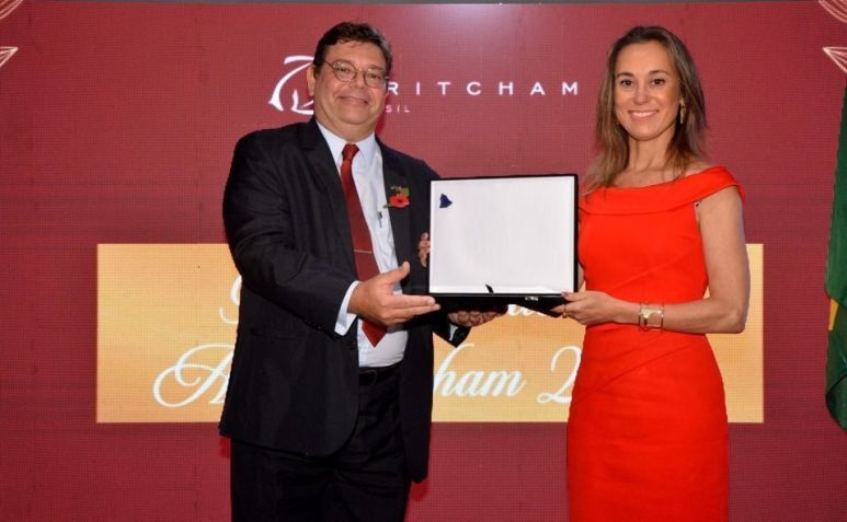 Daniela Barone Soares em premiação da Britcham, no Rio de Janeiro • Divulgação Britcham / Daniel Lewinsohn