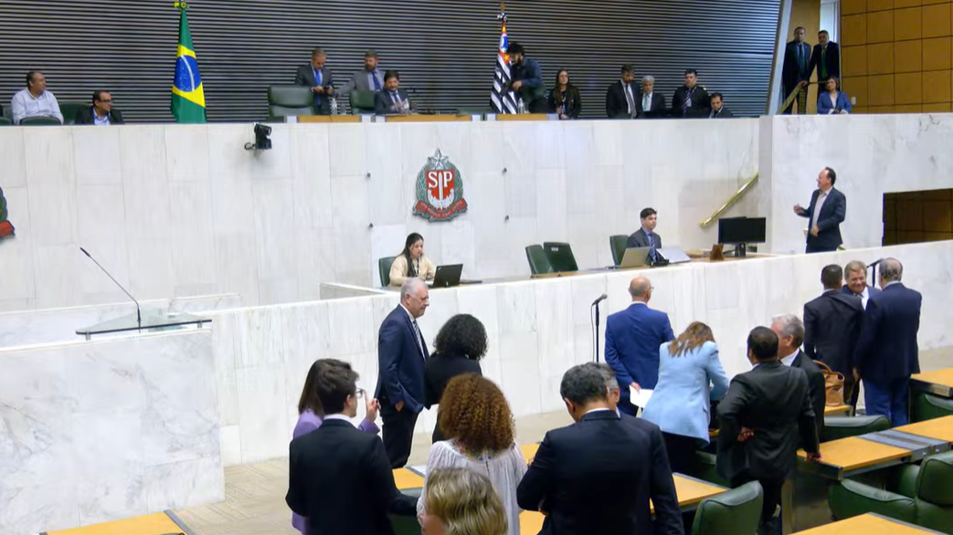 Plenário da Assembleia Legislativa do Estadão de São Paulo (Alesp) durante a 59ª Sessão Extraordinária, em 13 de novembro de 2024