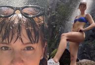 "Vale Tudo": Alice Wegmann curte cachoeira em meio às gravações do remake