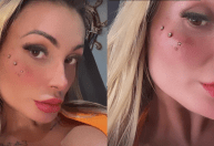 Andressa Urach coloca piercings no rosto e mostra os resultados; veja fotos