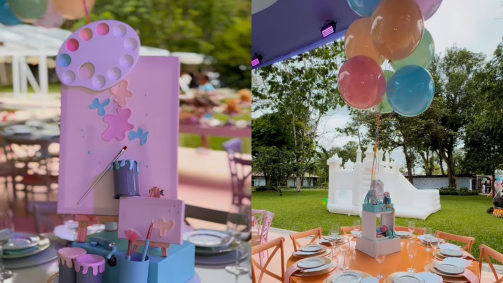 Festa de aniversário de um ano de Mavie, filha de Bruna Biancardi e Neymar