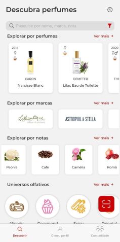 Veja como usar o aplicativo "Perfumist" • Reprodução/Perfumist