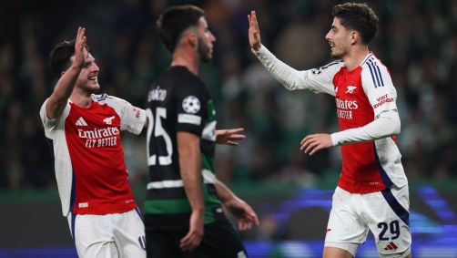 Arsenal deu show e goleou o Sporting fora de casa