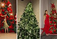 Bolinhas de veludo e mais: veja decorações natalinas dos famosos