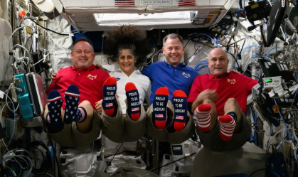 Do espaço, astronautas da Nasa celebram eleições dos EUA; veja foto