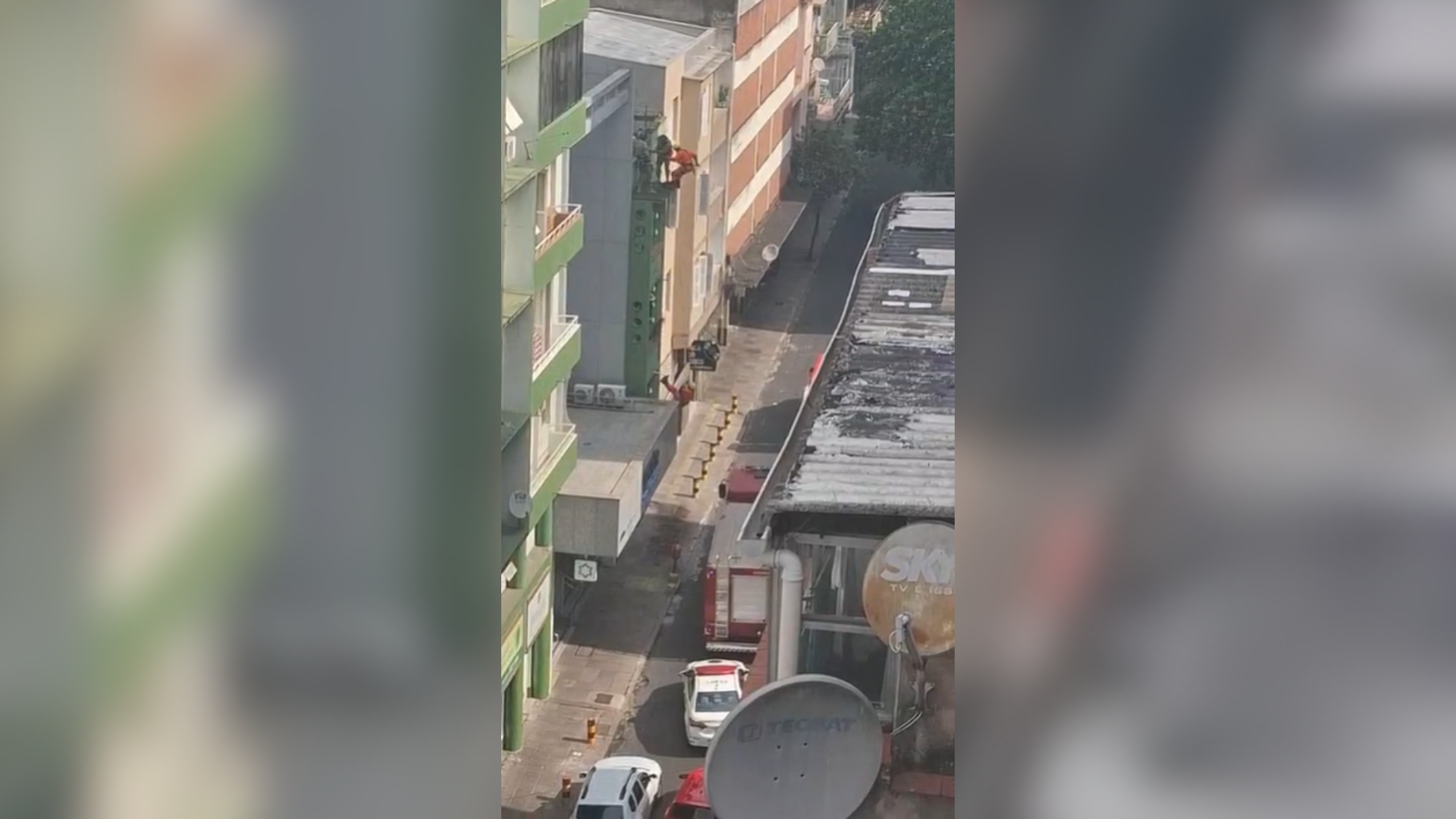 bombeiro cai de prédio e fica ferido ao fazer resgate em Porto Alegre (RS)