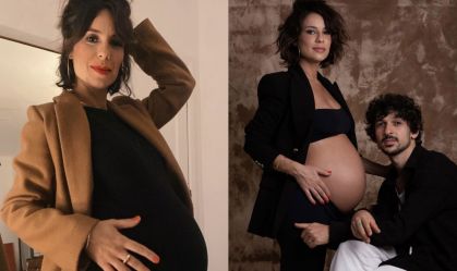 Andréia Horta mostra barrigão na reta final da gravidez; confira
