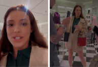 Ex-BBB Beatriz Reis faz compras em loja de luxo: "Primeira vez"