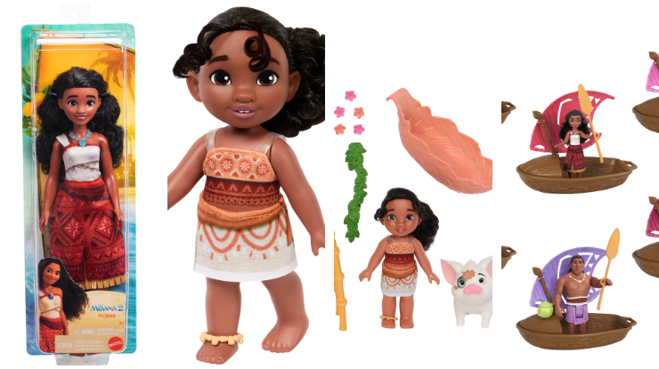Bonecas inspiradas em "Moana 2" • Divulgação/ Mattel