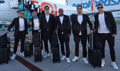 Botafogo chegou em Buenos Aires para a decisão da Libertadores