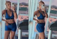 Brunna Gonçalves mostra barriguinha durante treino: "Me assusto com o tamanho"