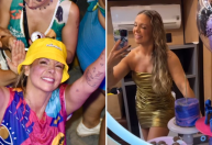 Carla Perez curte aniversário no trio do marido Xanndy: "Completa"