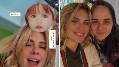 Carolina Dieckmann mostra encontro com atriz que viveu a neném Heleninha em "Bebê a Bordo"