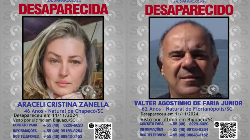 Casal está desaparecido há uma semana • Redes sociais