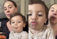 Claudia Raia mostra o filho de 1 ano falando nome de fruta; confira