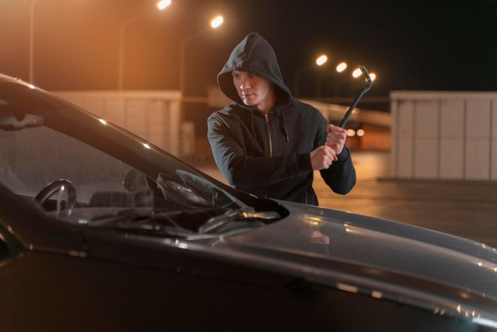 A camada de proteção no vidro evita que os estilhaços entrem no carro • Divulgação/Freepik