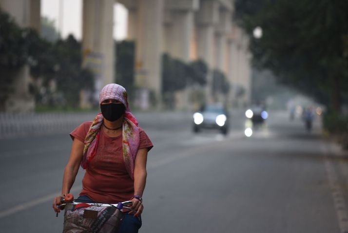 Poluição em Gurgaon, na Índia • Parveen Kumar/Hindustan Times/Getty Images via CNN Newsource