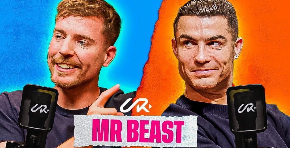 MrBeast e Cristiano Ronaldo • Reprodução/YouTube