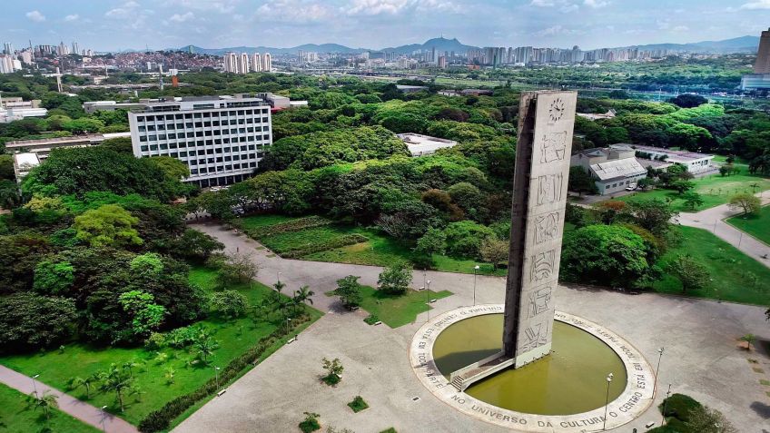 Praça do Relógio, um dos pontos icônicos da Cidade Universitária da USP, em São Paulo • USP/Divulgação