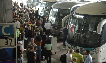 Movimentação de passageiros na rodoviária do Rio