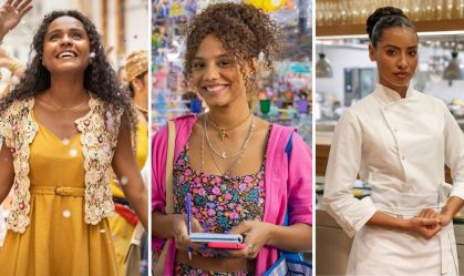 Duda Santos (Bia), Jéssica Ellen (Madá) e Gabz (Viola) são as atuais protagonistas da TV Globo