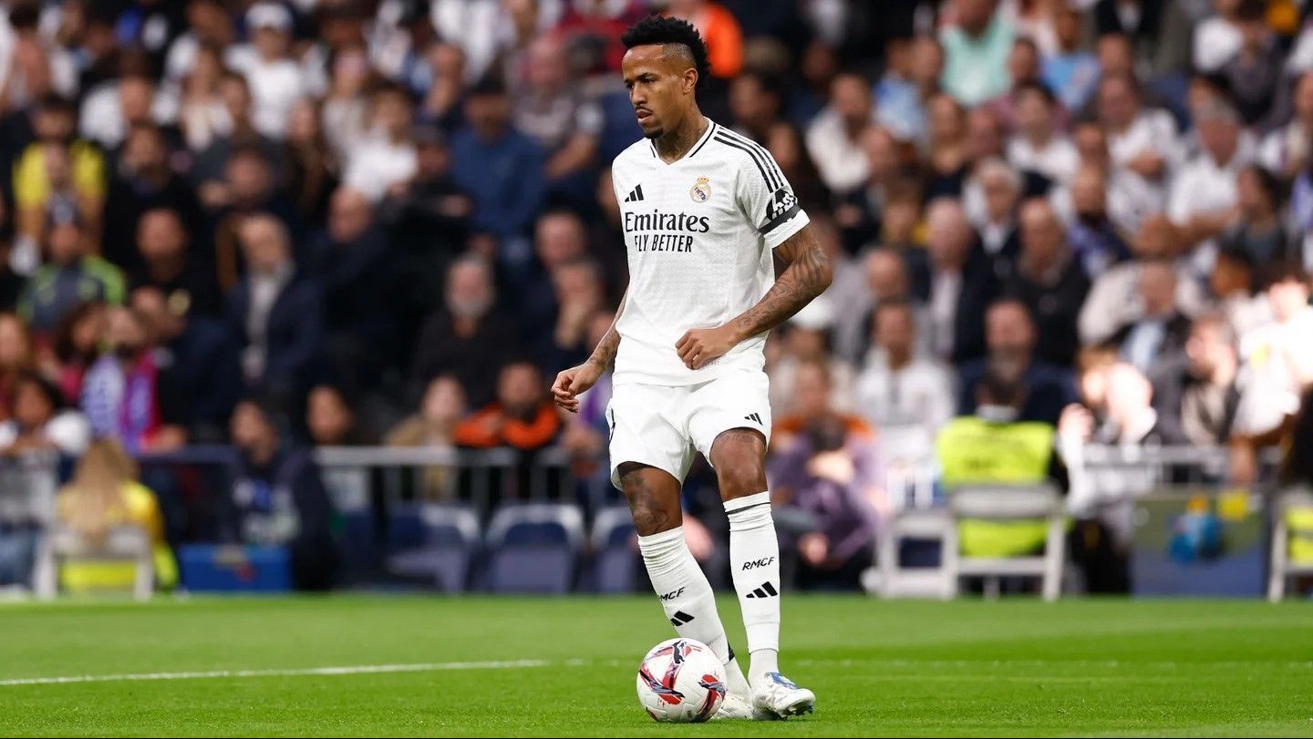 Éder Militão em jogo do Real Madrid