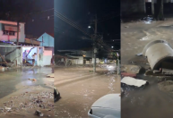 Vídeo: Idosa morre após rompimento de adutora na zona norte do Rio