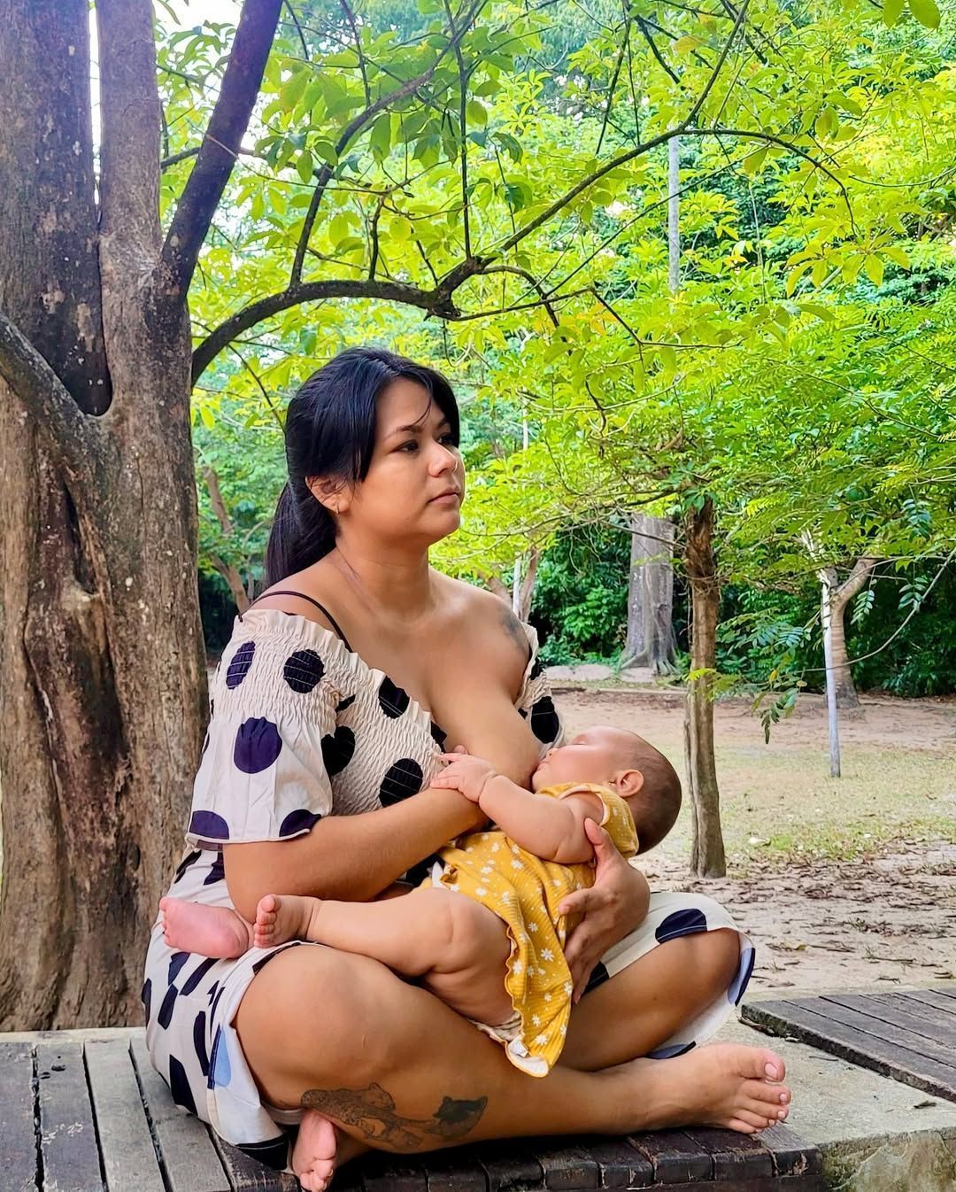 Atriz de "Tainá", Eunice Baiá, compartilha registros com a filha • Instagram/Eunice Baía