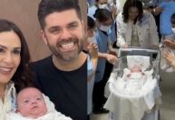 Filho de Nadja Haddad deixa hospital após 6 meses internado na UTI neonatal