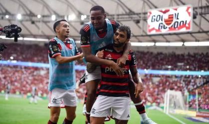 Gabigol marcou dois gols no jogo de ida da final da Copa do Brasil
