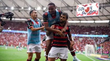 Gabigol marcou dois gols no jogo de ida da final da Copa do Brasil