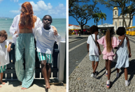 Giovanna Ewbank abre fotos íntimas da família em viagem à Bahia