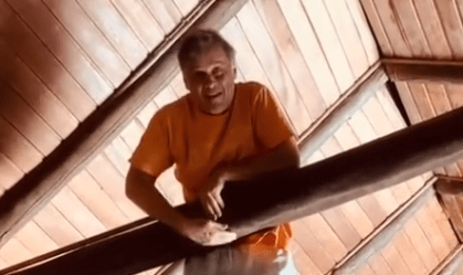 Guilherme Fontes sobe em viga, e fãs se preocupam: "Sai daí"